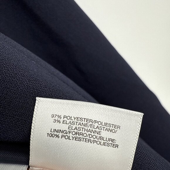 Le Suit Womens Size 8 Navy Blue Notch Collar Three Button Blazer Jacket Work NWT - Picture 7 of 7